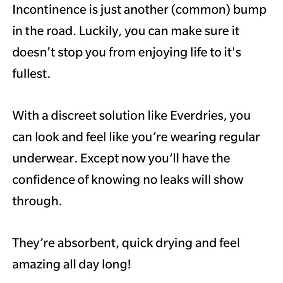 Everdries Heavy Flow Incontinence High Waisted 5 pack - Picture 4 of 5